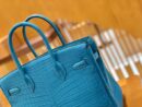 爱马仕 Birkin 30cm 伊滋密迩蓝 金扣 尼罗 雾面 两点 鳄鱼皮 全手工