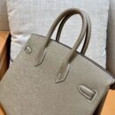 爱马仕 Birkin 铂金包 大象灰 掌纹牛皮 金扣 30cm 高订版本