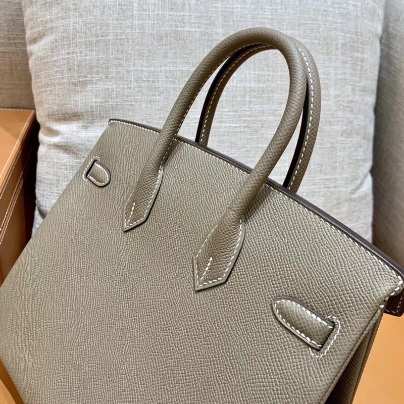 爱马仕 Birkin 铂金包 大象灰 掌纹牛皮 金扣 30cm 高订版本 - Image 12