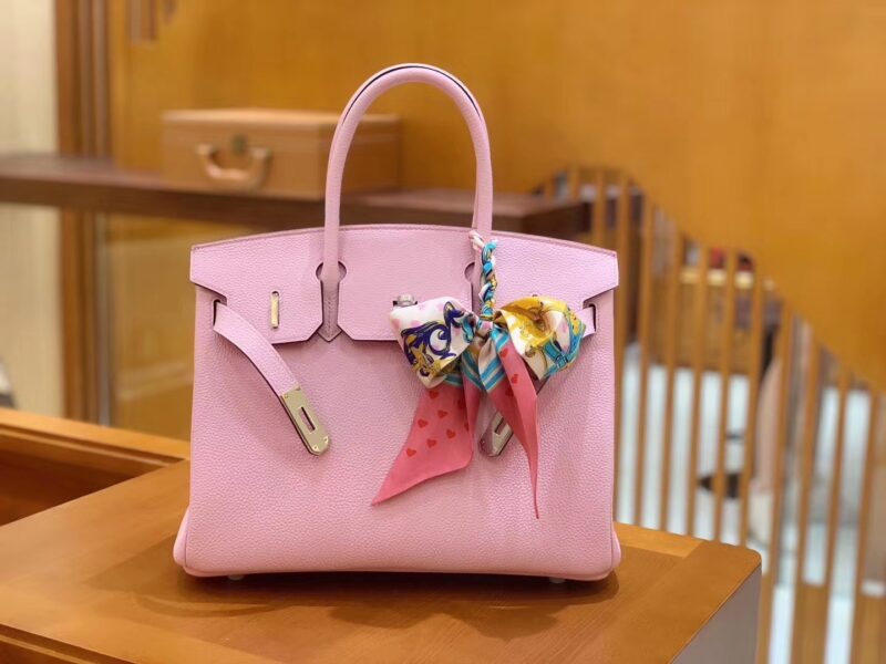 爱马仕 Birkin 30cm 锦葵紫 Togo小牛皮 银扣 原版蜜蜡线 顶级手工缝制