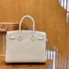 爱马仕 Birkin 30cm 奶昔白 银扣 德国进口togo 牛皮 全手工缝制