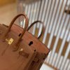 爱马仕 Birkin Touch 25cm 焦糖 金棕 金扣 哑光鳄鱼皮 拼小牛皮 新货