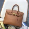 01e6849c7f89f28.jpg 爱马仕 Birkin 铂金包 经典 金棕色 原厂御用swift皮 金扣 35cm