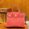 爱马仕 Birkin 30cm 龙虾粉 杜鹃粉 尼罗鳄鱼皮 金扣 原版蜜蜡线 顶级手缝 现货