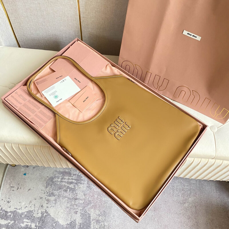 miumiu缪缪*IVY系列5BG231限定款Tote包焦糖色免检版 - Image 6