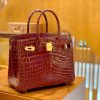 爱马仕 Birkin 30cm 板栗棕 蜜糖棕 金扣 一级皮 尼罗鳄鱼皮 臻品级别