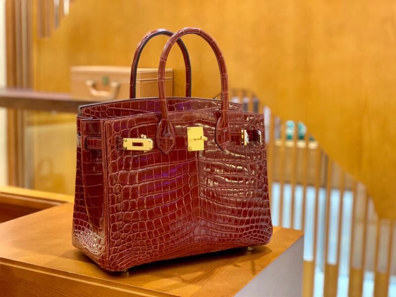 爱马仕 Birkin 30cm 板栗棕 蜜糖棕 金扣 一级皮 尼罗鳄鱼皮 臻品级别 - Image 2
