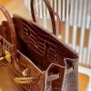 03167e10f1c1bc5.jpg 爱马仕 Birkin 铂金包 咖啡色 亮面湾鳄 银扣 35cm