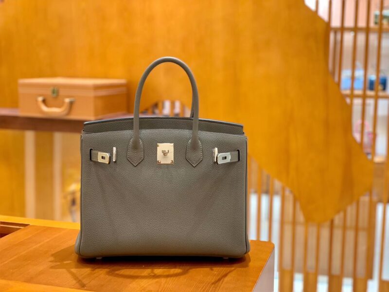 爱马仕 Birkin 30cm 锡器灰 银扣 德国进口togo 牛皮 全手工缝制