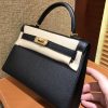 爱马仕 Mini Kelly迷你凯莉 黑色 德国掌纹牛皮 全手工缝制 臻品级别 金扣 19cm