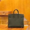 爱马仕 Birkin 25cm 松柏绿 南非KK鸵鸟皮 金扣 原版蜜蜡线 顶级手缝 现货