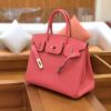 爱马仕 新增现货 birkin 铂金包 唇膏粉 德国进口小牛皮 银扣 30cm