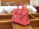 爱马仕 新增现货 birkin 铂金包 唇膏粉 德国进口小牛皮 银扣 30cm