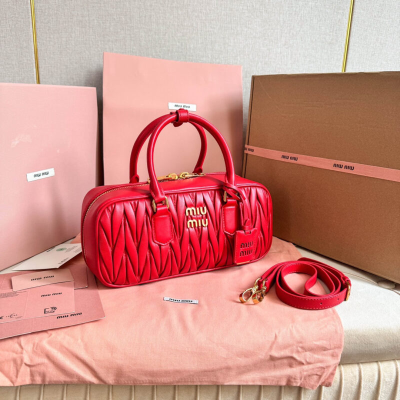 miumiu缪缪*5BB148保龄球包袋红色免检版 - Image 7