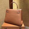 爱马仕 Kelly凯莉包 togo小牛皮 金棕色 进口原料 原版蜜蜡线 金扣 28cm