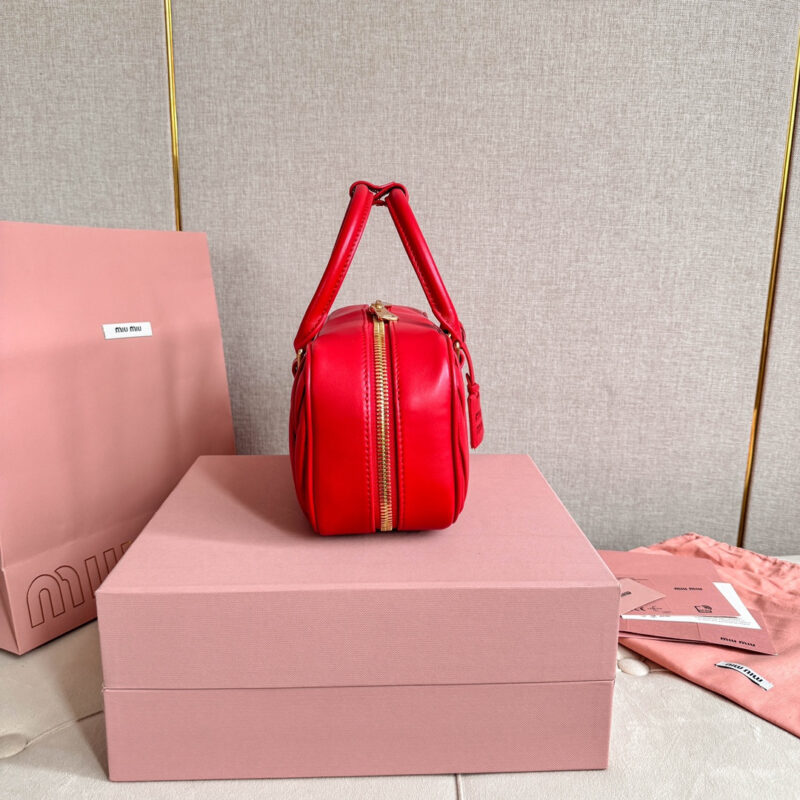 miumiu缪缪*5BB148保龄球包袋红色免检版 - Image 4