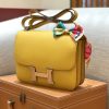 爱马仕 康斯坦 Constance 空姐包 琥珀黄 德国进口牛皮 全手工缝制 银扣 24cm