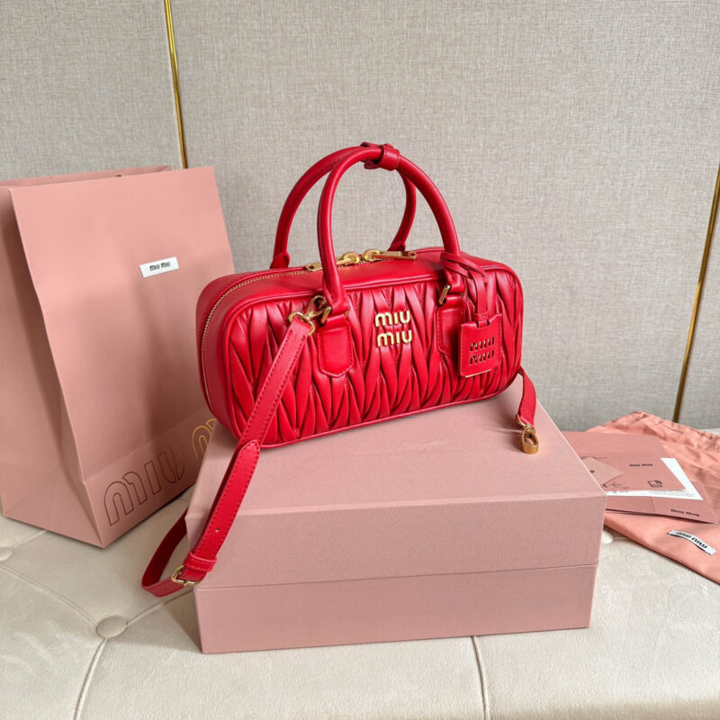 miumiu缪缪*5BB148保龄球包袋红色免检版 - Image 8