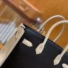 爱马仕 Birkin 30cm 黑色拼奶昔白 金扣 Epsom掌纹牛皮 全手工缝制