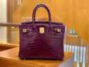 爱马仕 Birkin 30cm 葡萄紫 金扣 一级皮 尼罗鳄鱼皮 臻品级别