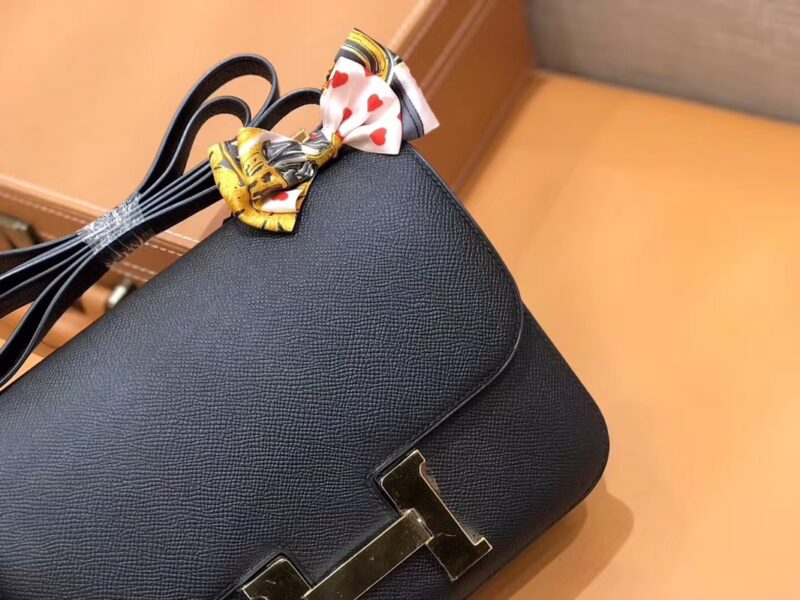 爱马仕 Constance 空姐包 经典黑 掌纹牛皮 全手工缝制 金扣 18cm 现货 - Image 2