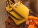 爱马仕 Birkin 30cm ( 铂金包) Togo小牛皮 9D 琥珀黄 原版蜜蜡线 全手工缝制