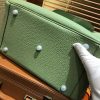 爱马仕 Lindy琳迪包 抹茶绿 德国进口togo牛皮 全手工缝制 银扣 30cm