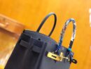 爱马仕 Birkin 30cm 午夜蓝 Epsom掌纹小牛皮 金扣 原版蜜蜡线 顶级手缝