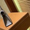 爱马仕 MiniKelly 迷你凯莉 沥青灰 银河灰 德国掌纹牛皮 原版蜜蜡 全手工缝制 2代 19cm