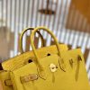 爱马仕 Birkin 25cm Touch 系列 鳄鱼皮拼牛皮 琥珀黄 全手工缝制