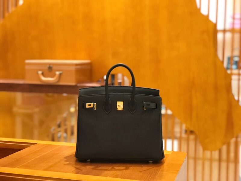 爱马仕 Birkin 25cm swift 牛皮 经典黑 金扣 全手工缝制