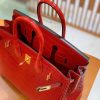 爱马仕 Birkin 铂金包 法拉利红 美洲鳄鱼皮 品相佳 金扣 25cm