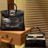 爱马仕 Birkin 25cm 2代19cm 黑色 美洲 尼罗 鳄鱼皮
