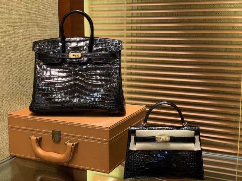 爱马仕 Birkin 25cm 2代19cm 黑色 美洲 尼罗 鳄鱼皮