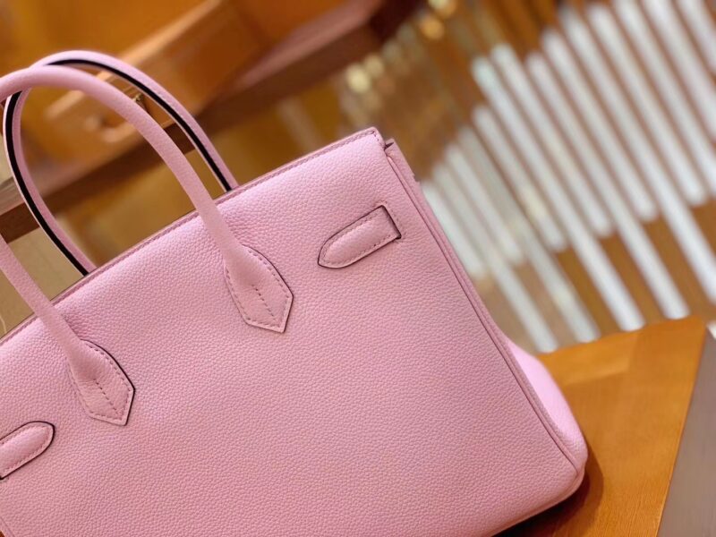 爱马仕 Birkin 30cm 锦葵紫 Togo小牛皮 银扣 原版蜜蜡线 顶级手工缝制 - Image 2