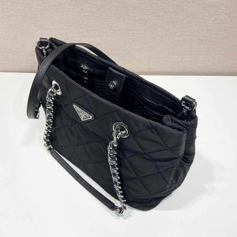 Prada单肩购物袋1BD650黑色免检版 - Image 5