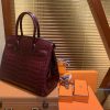 爱马仕 Birkin铂金包 波尔多酒红 一级皮 尼罗鳄鱼 进口原料 顶级手缝工艺 30cm