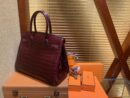爱马仕 Birkin铂金包 波尔多酒红 一级皮 尼罗鳄鱼 进口原料 顶级手缝工艺 30cm