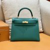 爱马仕 Kelly 凯莉包 森林绿 Epsom皮 金扣 28cm