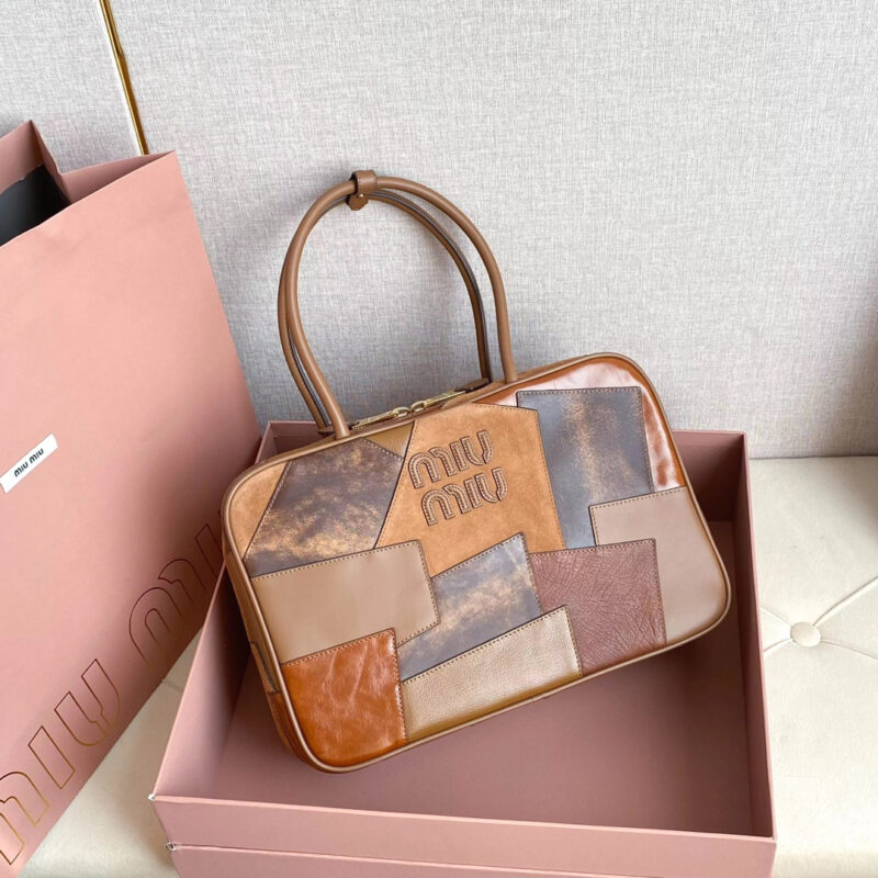 miumiu缪缪*5BB117拼接保龄球手袋免检版 - Image 7