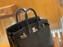 爱马仕 Birkin 铂金包 经典黑 蜥蜴皮 银扣 25cm