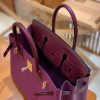 爱马仕 Birkin 30cm. Touch 系列 哑光鳄鱼皮拼牛皮 葡萄紫 高订版本