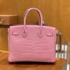 爱马仕 Birkin 30cm 樱花粉 金扣 尼罗 两点 鳄鱼皮