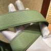 爱马仕 Lindy琳迪包 抹茶绿 德国进口togo牛皮 全手工缝制 银扣 30cm