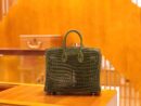 爱马仕 Birkin 25cm 橄榄绿 尼罗鳄鱼皮 金扣 原版蜜蜡线 顶级手缝 现货