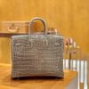 爱马仕 Birkin 25cm 尼罗鳄鱼皮 斑鸠灰 银扣 全手工缝制