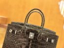 爱马仕 Birkin 35cm 美洲鳄鱼 石墨灰 银扣