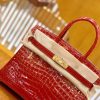 0f7eb2fe5f28b76.jpg 爱马仕 Birkin 铂金包 法拉利红 一级皮 尼罗鳄鱼皮 臻品级别 金扣 30cm