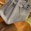 爱马仕 Birkin铂金包 斑鸠灰 湾鳄 一级皮 倒V 进口原料 顶级手缝工艺 30cm