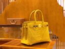 爱马仕 Birkin 30cm 琥珀黄 一级野生湾鳄 金扣 原版蜜蜡线 顶级手缝